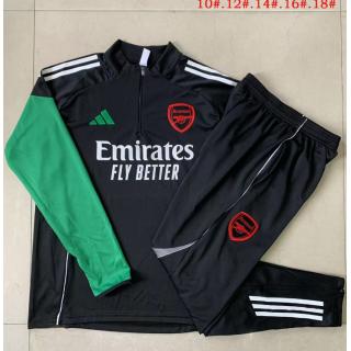 Chándal Arsenal 2025/26(Black Half Zipper) - NIÑOS